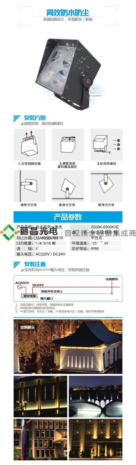 led一束光下图